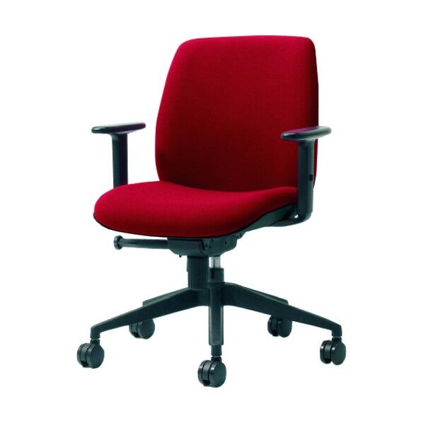 630887)事務イス Uチェア KD-UC61SEL RD 1点