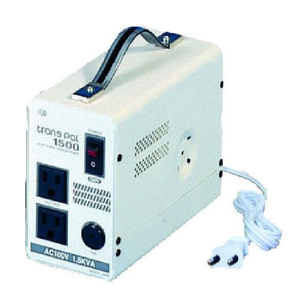 海外用トランス 携帯タイプ入力AC220-230V 出力AC100V PAL-1500EP 1点
