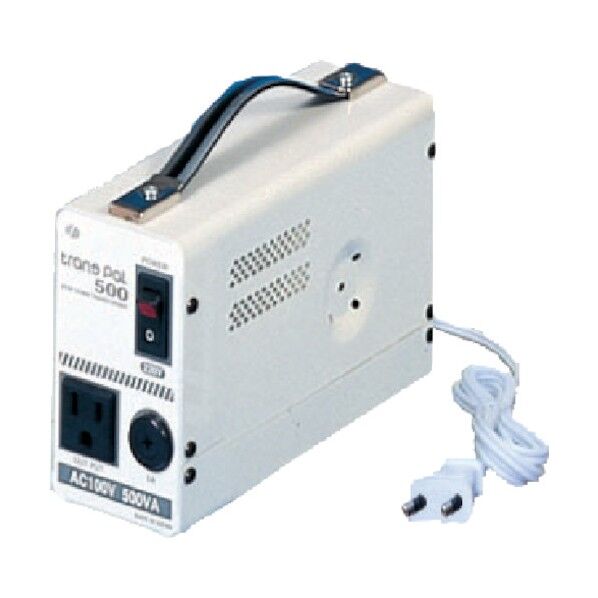 海外用トランス 携帯タイプ入力AC220-230V 出力AC100V PAL-500EP 1点