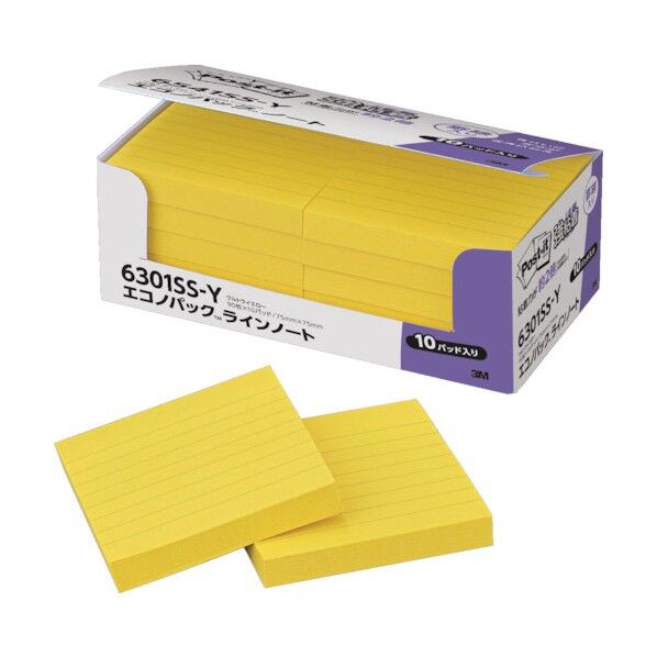 強粘着ノートエコノパックTMラインノート 6301SS-Y 900枚
