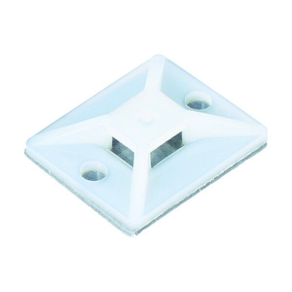 結束バンド用固定具(超強力粘着多用途テープ付) 乳白 MT 30 EX 100個