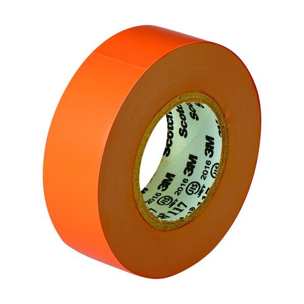 スコッチ ビニールテープ 橙 19mm×10m 117 ORA 10 10P 10巻