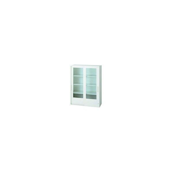 648342)L6 引違いガラス保管庫 L6-A120G-C W4 1点