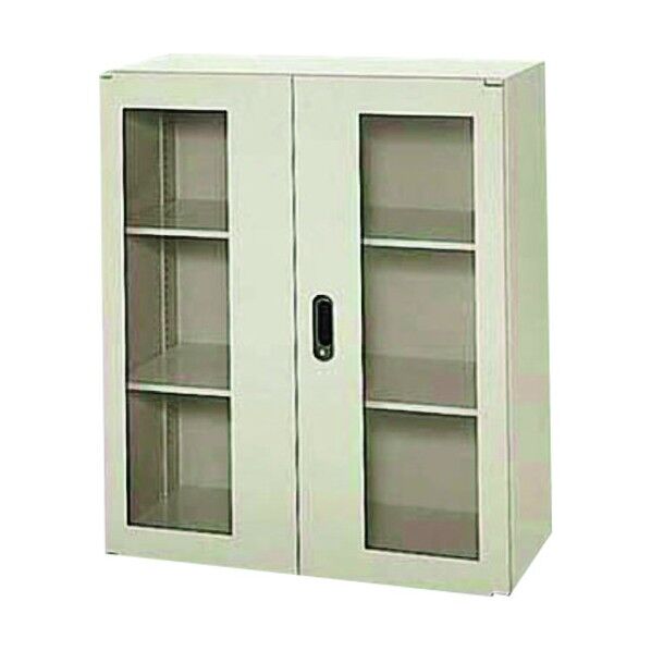 615799)LX-5 ガラス両開き保管庫 L5-105AG LGY 1点