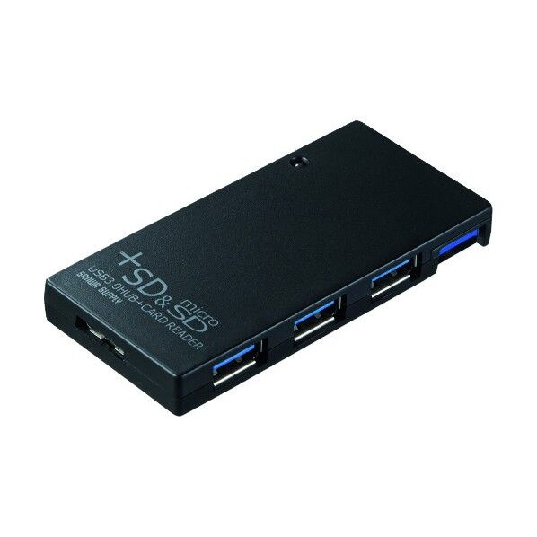 USB3.0SDカードリーダー付きハブ(ブラック) USB-HCS315BK 1点