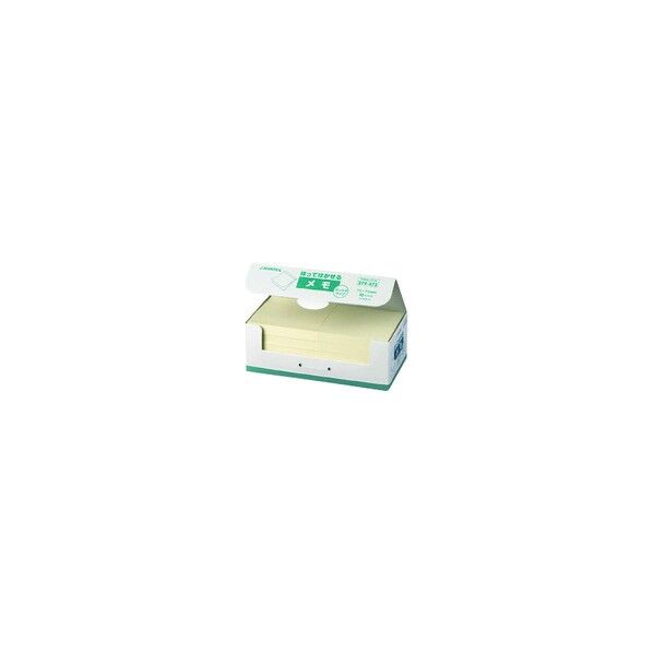 プラス 279472ふせんBOX75×75mm黄 P404JY10 P404J-Y-10 10個