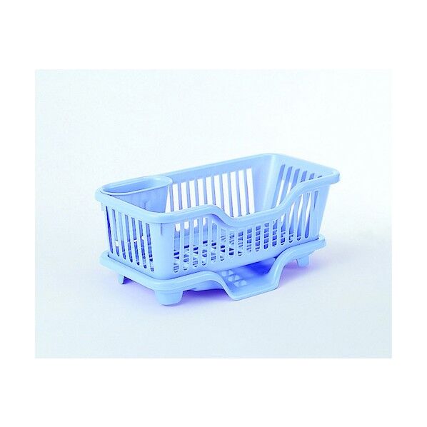 皿立て・水切りカゴ流れNo.3タテ型 ブルー 1個