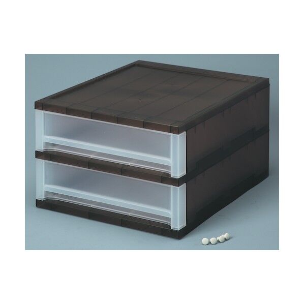 ブリオA4浅2段ケース ブラウン 270×347×185mm 1個