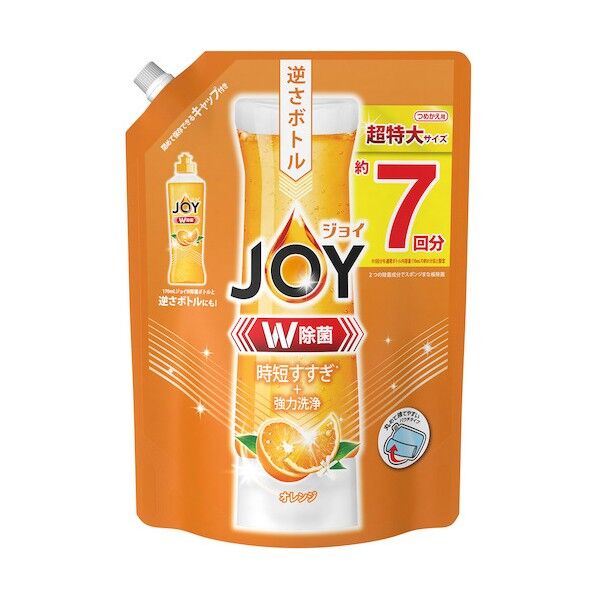 ジョイ W除菌 食器用洗剤 オレンジ 詰め替え 超特大 910ml