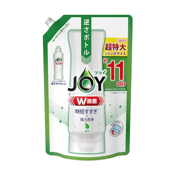 ジョイ W除菌 食器用洗剤 緑茶 詰め替え 超特大ジャンボ 1425ml