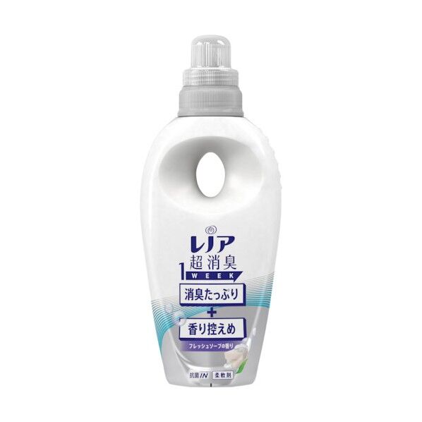 レノア 超消臭1week 柔軟剤 フレッシュソープの香り 本体 530ml 396257 1本