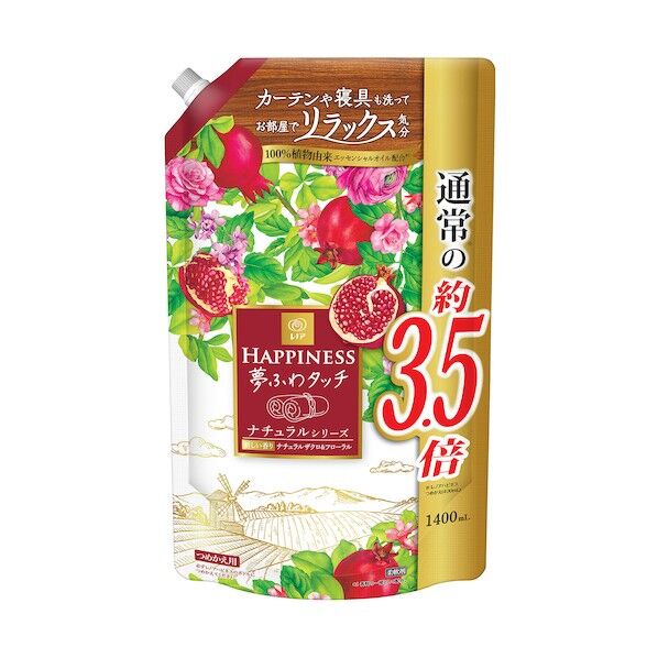 P&Gジャパン レノアハピネス 夢ふわタッチ ナチュラルザクロ&フローラル 詰替え 超特大 1,400mL 1400g 402303 0