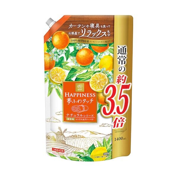 P&Gジャパン レノアハピネス 夢ふわタッチ シトラス&ヴァーベナ 詰替え 超特大 1,400mL 402304 0...
