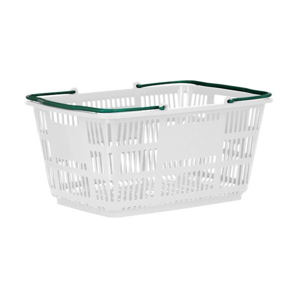 カゴCB―33Eホワイト×ダークグリーン360×505×250