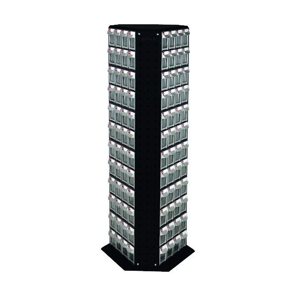 シューター社 回転パーツスタンド 1230mm 144引出し 黒色 RFO-8144-BK 1点