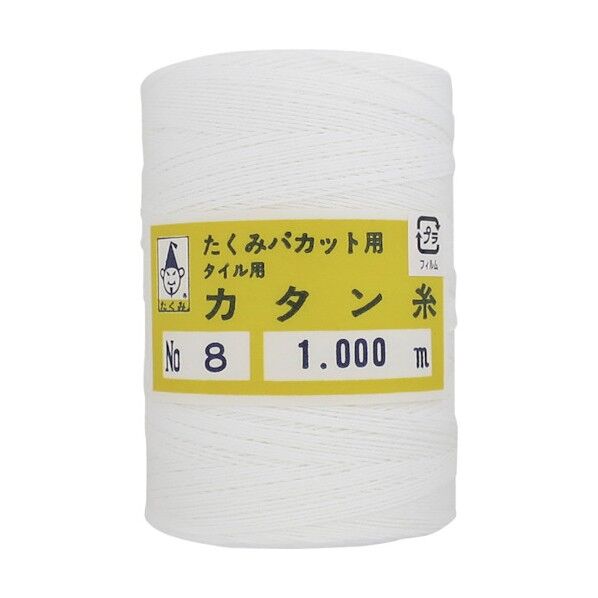 たくみ カタン糸 1000m 白 3708 1点