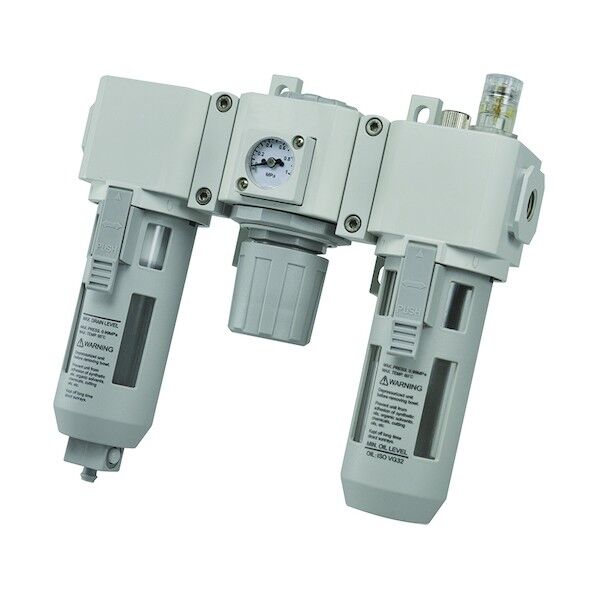 エアコントロールユニット/3点セット（オートドレン、ブラケット、角型圧力計付、メタルケース付） EFRL3-08-ABDS 1点