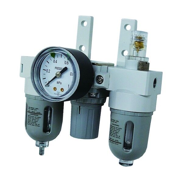 エアコントロールユニット/3点セット（ブラケット付、D型圧力計付）Rc1/8 SFRL3-06-BD 1点