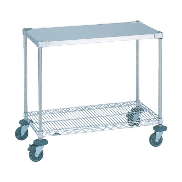 ステンレスエレクター・カート ワーキングカート1型 φ100 W759×D461×H815mm SUS ABS樹脂製テーパータイプ NSWT1AS 1台