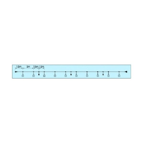 つくし工房 【長谷川製作所製品】明り取り30m 電源兼用(電灯×10)本体のみ 6351 1点