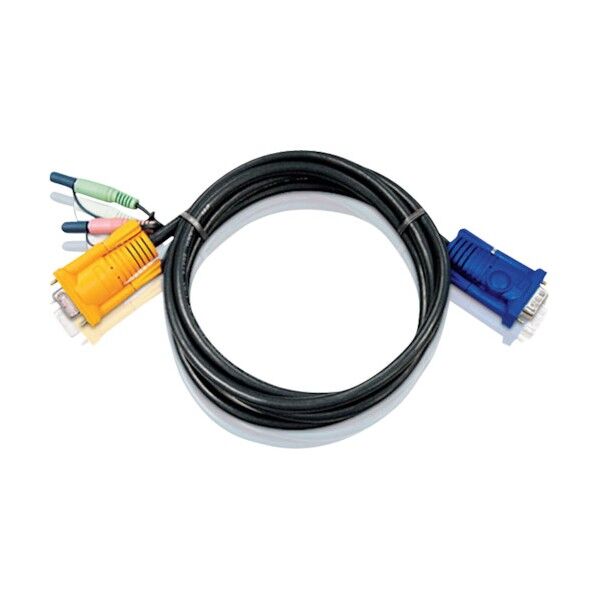 1.8m ビデオKVMケーブル(オーディオコネクター付属) 2L-5202A-1 1点