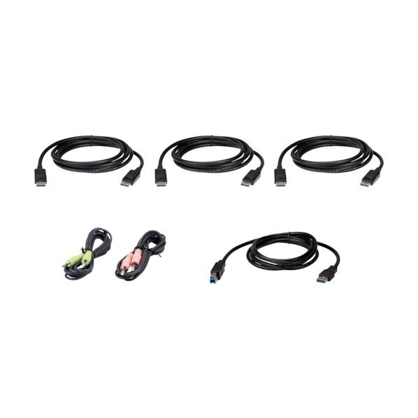 USBDisplayPortTripleDisplayKVMケーブルキット(1.8m) 2L-7D02UDPX6 1点
