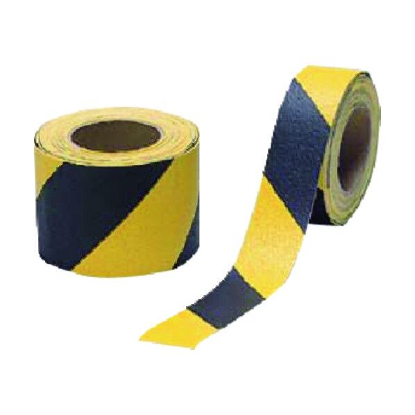 つくラインテープ 50mm幅×5m 黄/黒 トラ縞 TP-205 1点