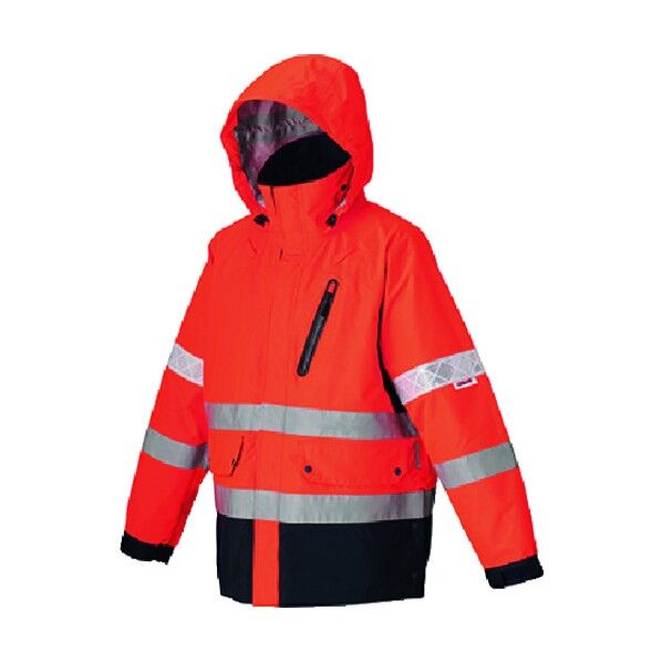 高視認性防護服(クラス3) 蛍光オレンジ ジャケット3L TY-71J3L 1点