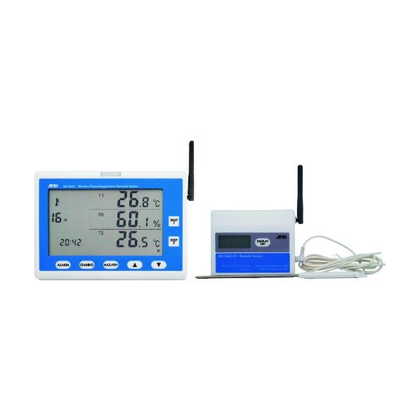 ZigBeeワイヤレス温湿度計測システム(親機・子機セット) D5656SET 一般(ISO)校正付(検査成績書+トレサビリティ体系図) AD5665SET-00A00 1点