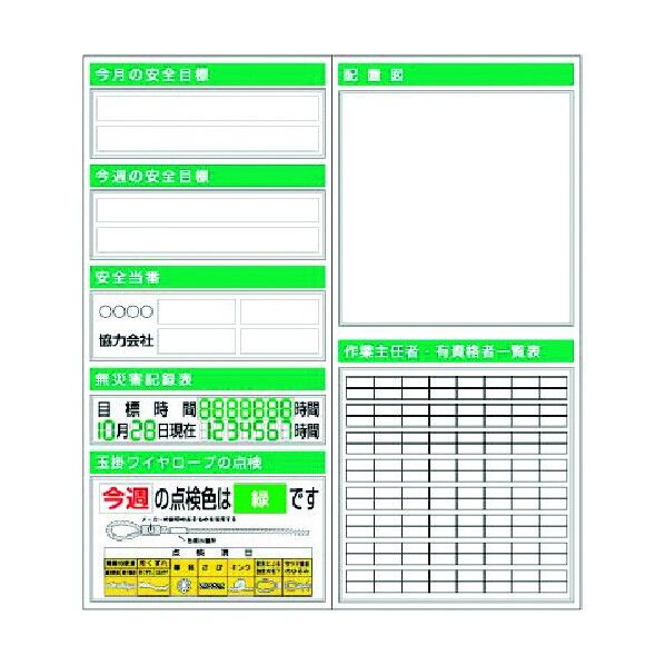スチール製フラット掲示板2点タイプ(大タイトル無しタイプ) KG-711 1点