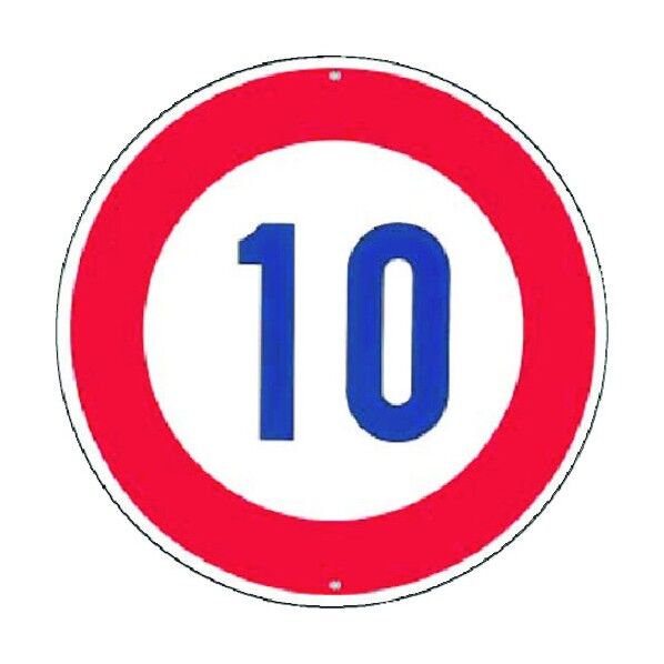 仮設交通標識[規制] ○制限速度10km KH-323-10 1点