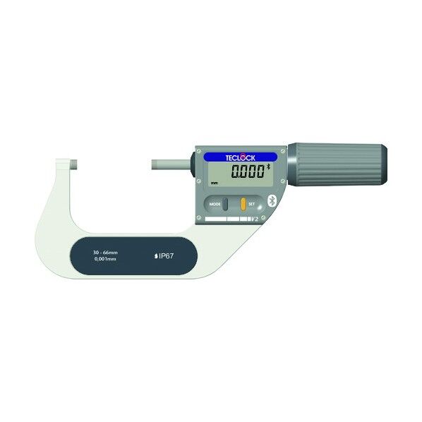 テクロック Bluetoothデジタルマイクロメーター 30-66 SSM-850 1点