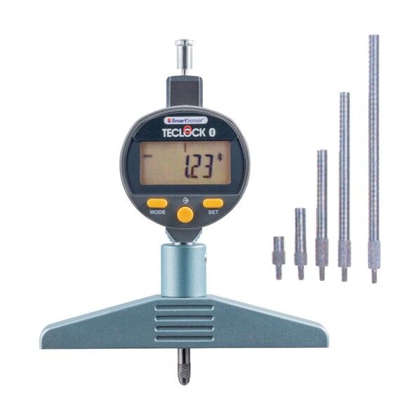 Bluetoothデジタルデプスゲージ 超軽量コンパクト 1/100 継足付き ベース巾大 SSD-215 1点