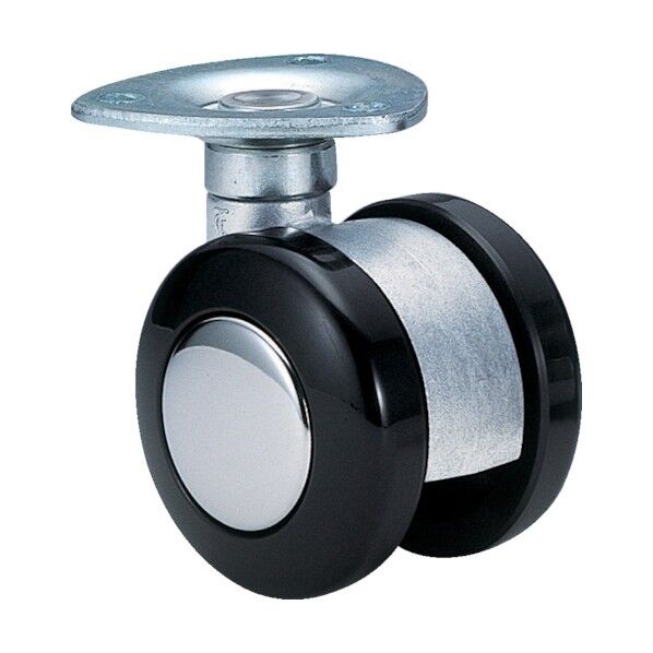 双輪キャスター Φ50 自在 プレート式