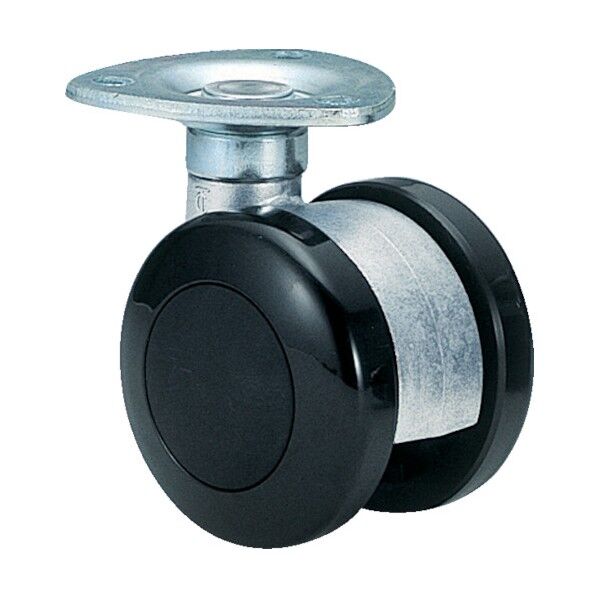 双輪キャスター Φ50 自在 プレート式