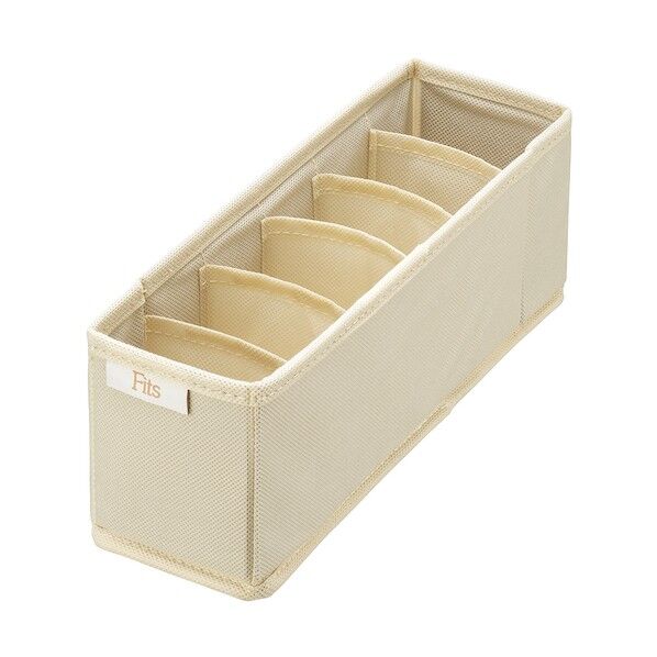 Fits ファブリック せいとんボックス 仕切り付き グレー S 1個