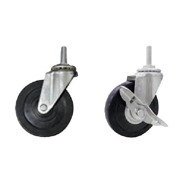 単輪ゴム製導電キャスター100Φ CASTー1023 1台分 CAST-1023 1点...