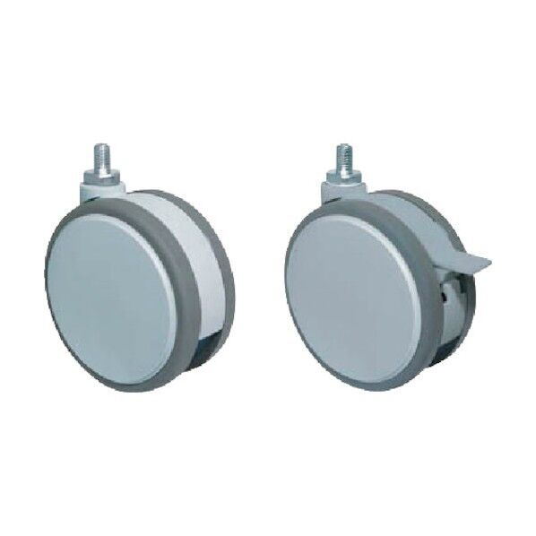 双輪ナイロンエラストマー製キャスター100Φ CAST-1033 フラットデザイン 1台分 CAST-1033 1点...