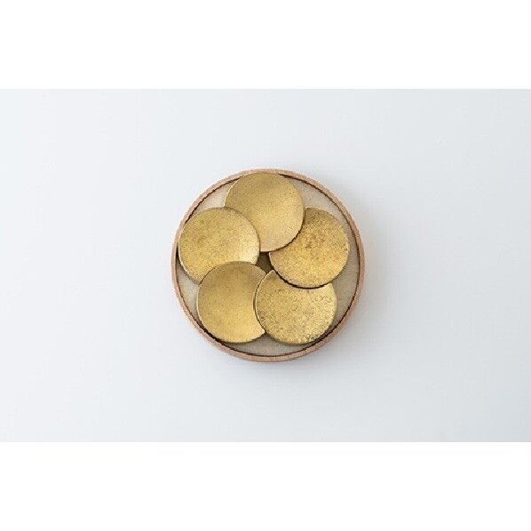 メタリスト 箸置き 『五つ月』 35×30×10mm 鋳肌 FG-042 1個