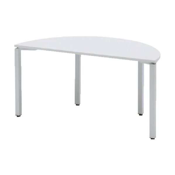 半円形テーブル キャスター脚 ファインウッド/ブラック NTS-1575RTCFB 1点