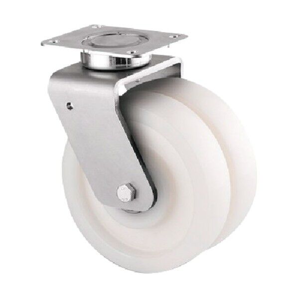 重荷重用高性能双輪キャスターDELTA TWIN(ナイロン車・メンテナンスフリー) φ160 自在式 9940UOO160P63 1点