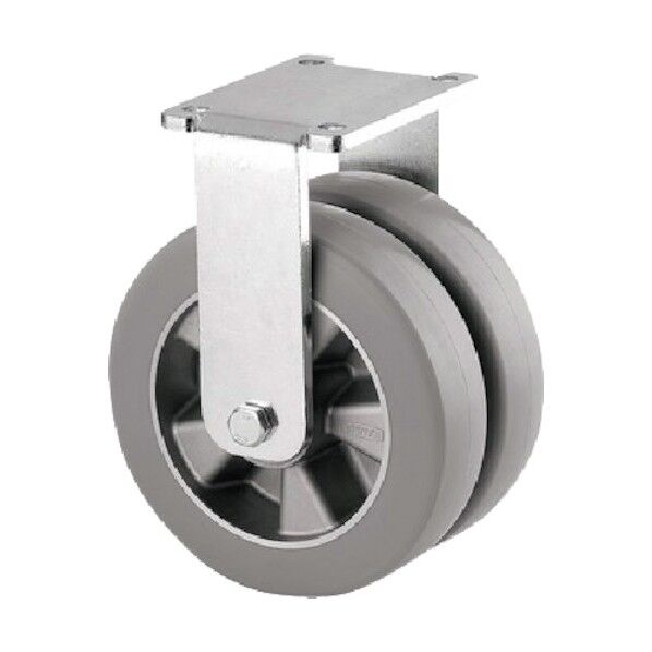 重荷重用高性能双輪キャスターDELTA TWIN(ウレタン車・メンテナンスフリー) φ160 固定式 9948ITP160P63 SH80 CONVEX 1点