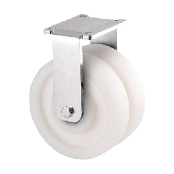 重荷重用高性能双輪キャスターDELTA TWIN(ナイロン車・メンテナンスフリー) φ200 固定式 9948UOO200P63 1点