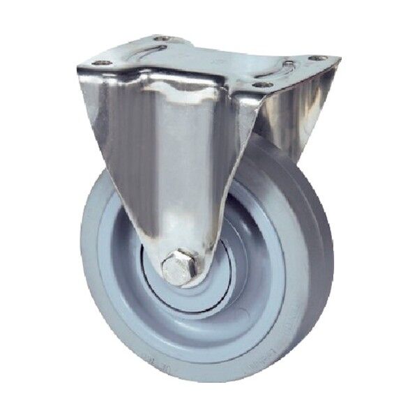 プレート式キャスターALPHA(タイヤ痕レスタイプ・ステンレス金具) φ160 固定式 8478UFX160P63 1点