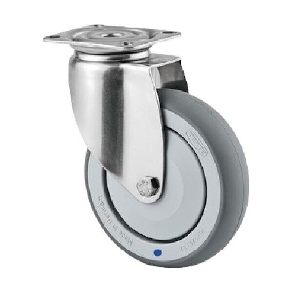 プレート式キャスターAGILA(エラストマー車・ステンレス金具) φ125 自在式 7470PJC125P50 1点