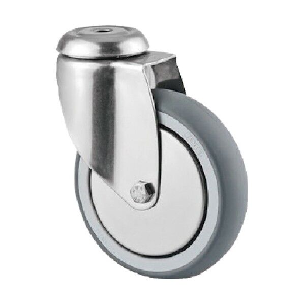 ボルト穴式キャスターAGILA(エラストマー車・ステンレス金具) φ100 自在式 7470PJH100P30-11 1点