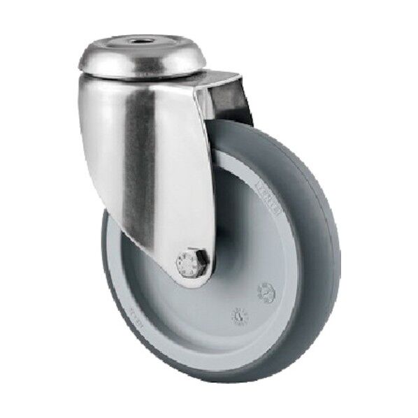 ボルト穴式キャスターAGILA(エラストマー車・ステンレス金具) φ125 自在式 7470PJO125P30-13 1点