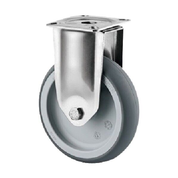 プレート式キャスターAGILA(エラストマー車・ステンレス金具) φ125 固定式 7478PJO125P50 1点