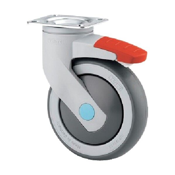 樹脂キャスターLEVINA(エラストマー車・ステンレス金具) φ150 自在式(トータルロック付) 5387PJC150P50 1点
