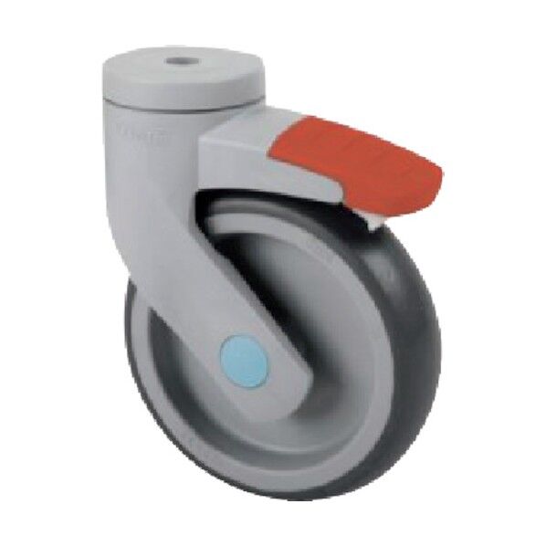 樹脂キャスターLEVINA(エラストマー車・ステンレス金具) φ125 自在式(トータルロック付) 5387PJO125P30-11 1点